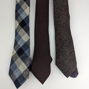 3 Vintage Cambridge Classics by Mervyn's Lambs Wool Neckties Made in Scotland
